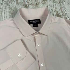 Mizzen + Main Leeward Classic No Tuck Solid Button Up Shirt, Sz XL Buisness Work
